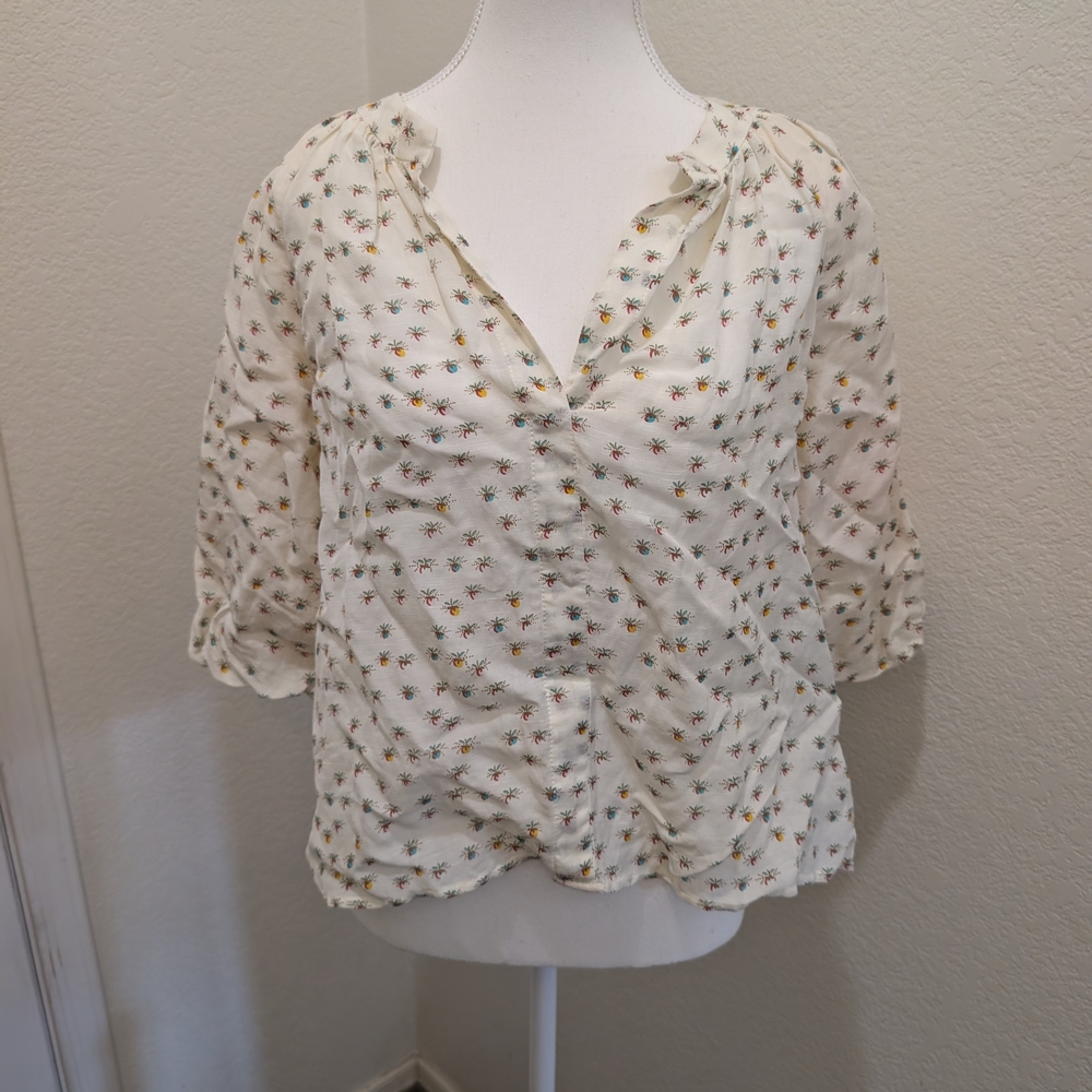 Sandro Ivory Floral Blouse - Picture 4 of 5